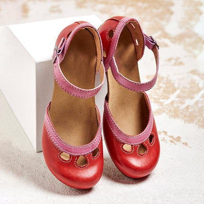 Summer Heeled Sandals for Women – Cut-Out Upper & Block Heel