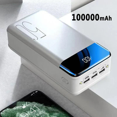100,000mAh Powerbank with Ultra Capacity & Fast Charging Function – Mobile Charger for Smartphones, Tablets & Laptops