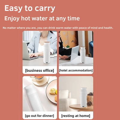 Portable Travel Kettle – Compact Electric Heater with 12 Settings