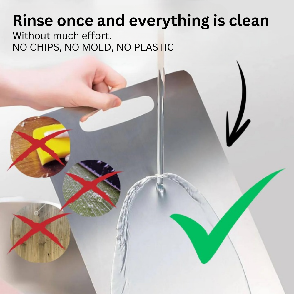 Titanium Cutting Board – Antibacterial & Knife-Friendly Design