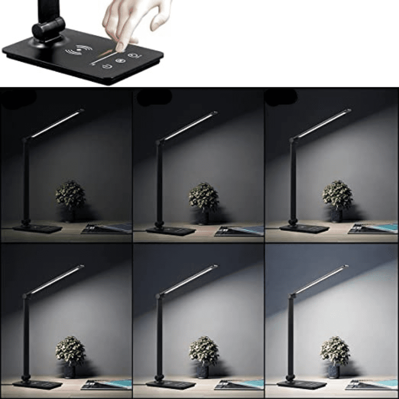 ModernGlow - Wireless Charging LED Desk Lamp with Touch Control
