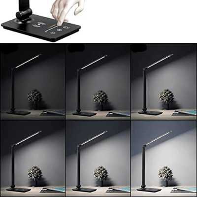 ModernGlow - Wireless Charging LED Desk Lamp with Touch Control