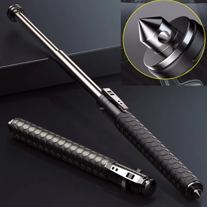 Automatic Hiking Walking Stick Safety Trekking Pole with LED Light
