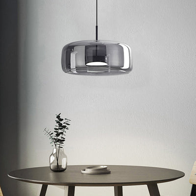 AmberGlow - Retro LED Pendant Ceiling Lights with Gold Metal and Glass