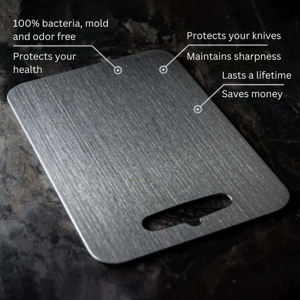 Titanium Cutting Board – Antibacterial & Knife-Friendly Design