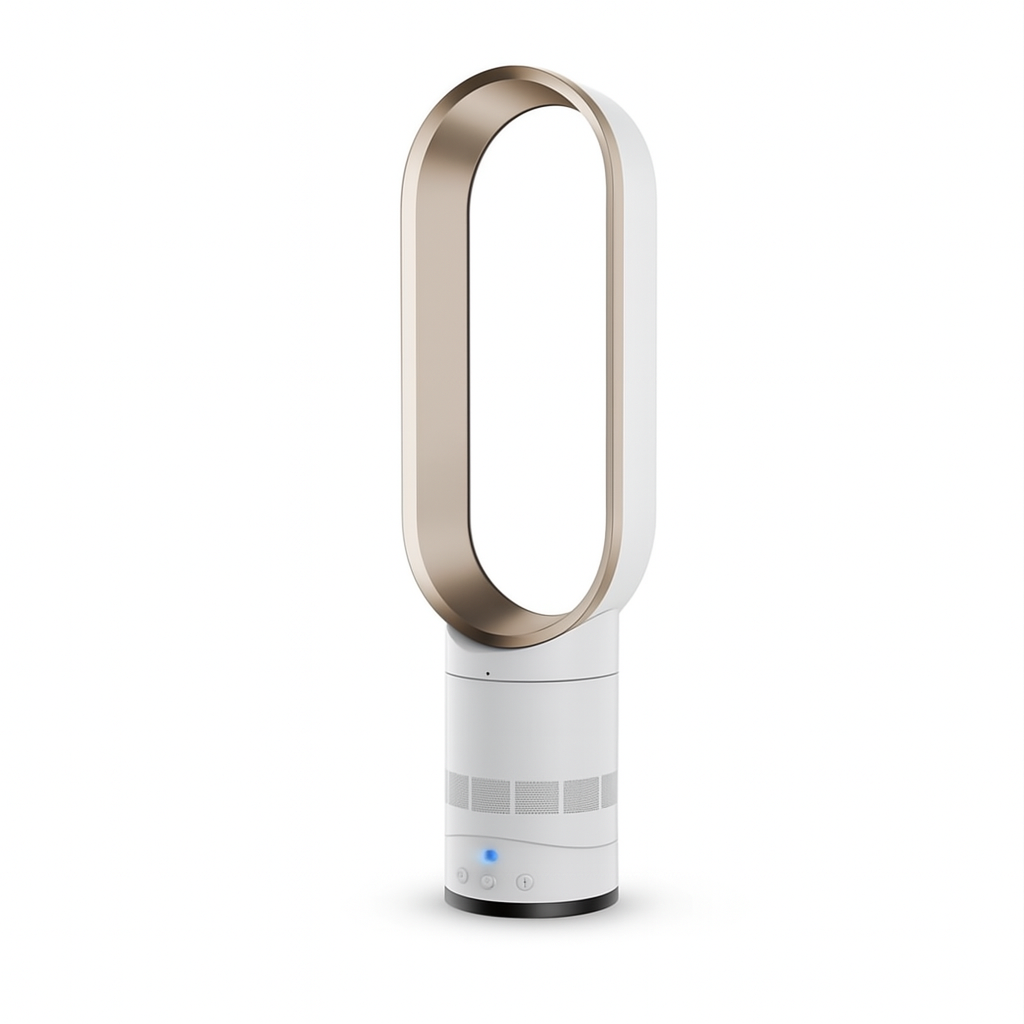 Bladeless Tower Fan & Heater – 2-in-1 Air Cooler
