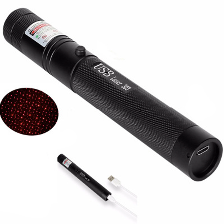 Rechargeable laser pointer with long range for outdoor use