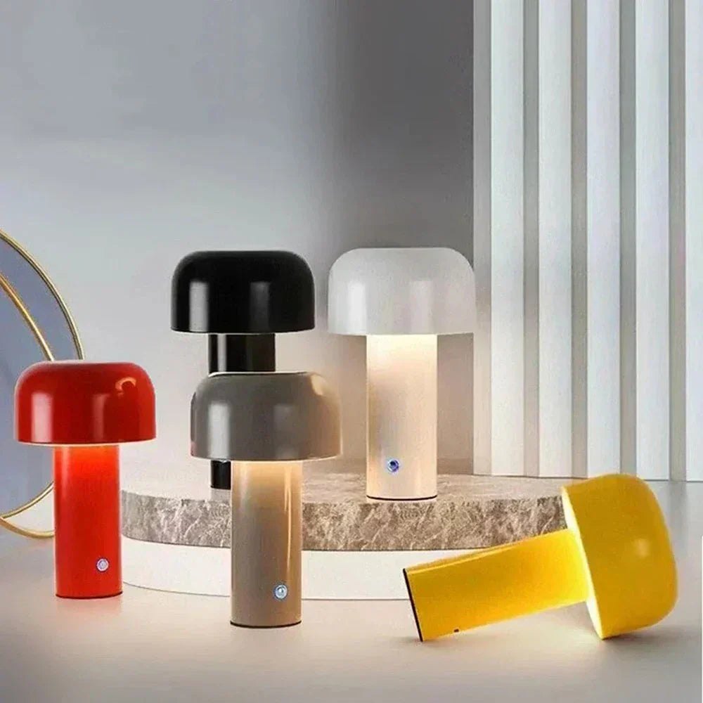 GlowSphere: Rechargeable LED Table Lamp – Stylish Portable Mushroom Light for Indoor Ambience