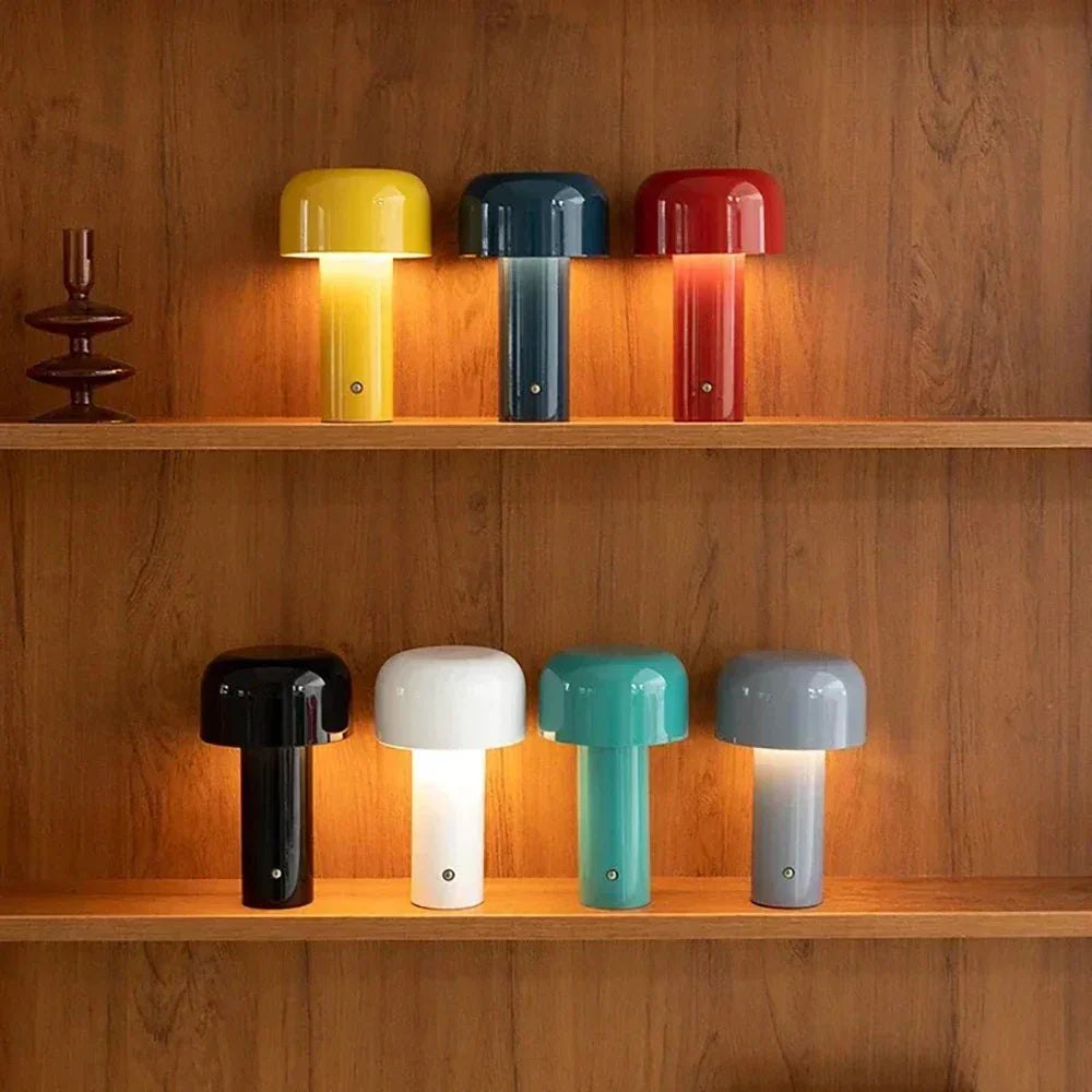 GlowSphere: Rechargeable LED Table Lamp – Stylish Portable Mushroom Light for Indoor Ambience