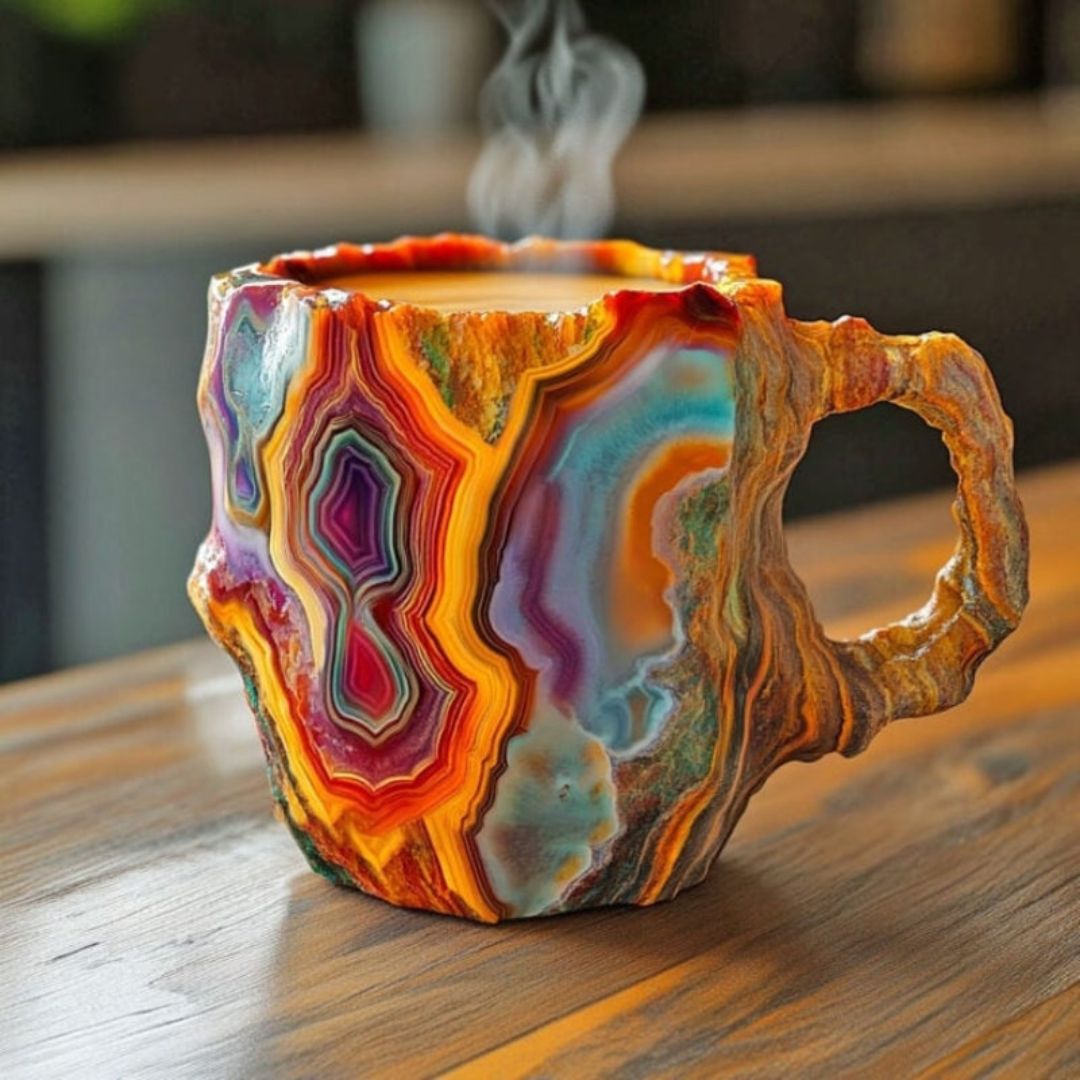 Crystal Mineral Coffee Mug – Gemstone-Inspired Drinkware