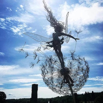 Fairy Garden Sculpture | Detailed Metal Decor for Outdoors