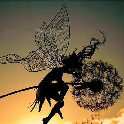 Fairy Garden Sculpture | Detailed Metal Decor for Outdoors