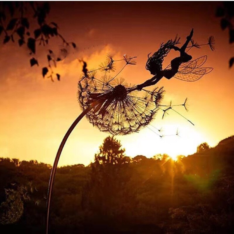 Fairy Garden Sculpture | Detailed Metal Decor for Outdoors