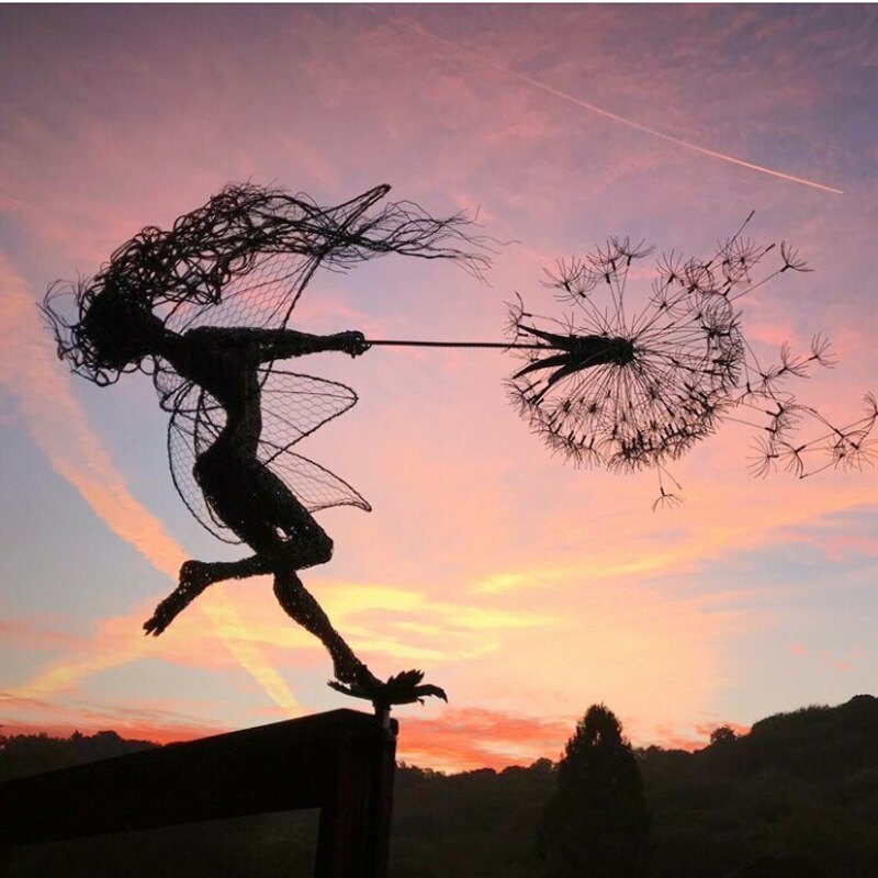 Fairy Garden Sculpture | Detailed Metal Decor for Outdoors