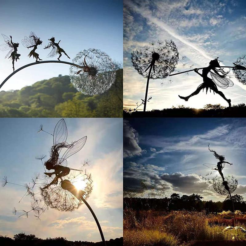 Fairy Garden Sculpture | Detailed Metal Decor for Outdoors