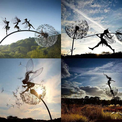 Fairy Garden Sculpture | Detailed Metal Decor for Outdoors