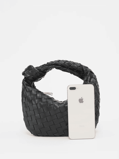 Handbag Vegan Leather Woven Shoulder Bag
