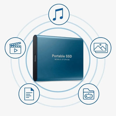 External SSD Drive Aluminum Portable Storage