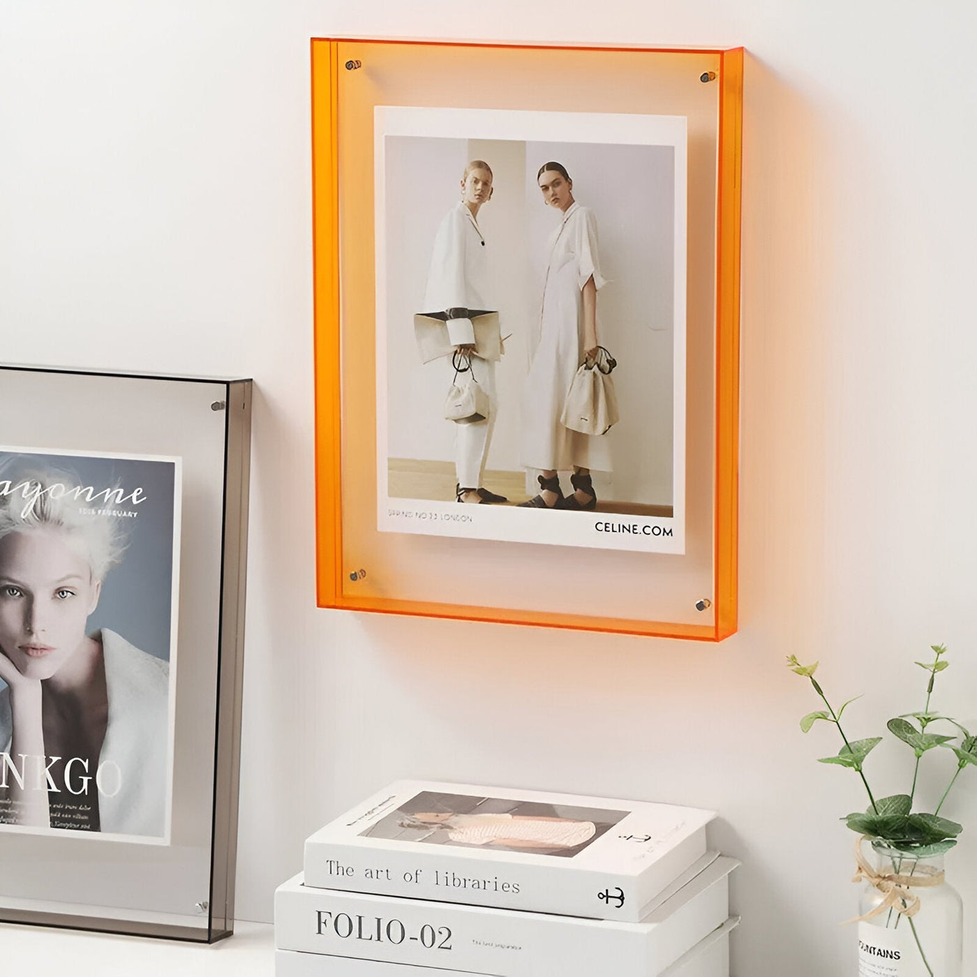 Coloured Transparent Acrylic Picture Frame for Modern Displays