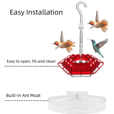 Ant Proof Hummingbird Feeder, Outdoor Hanging Perch