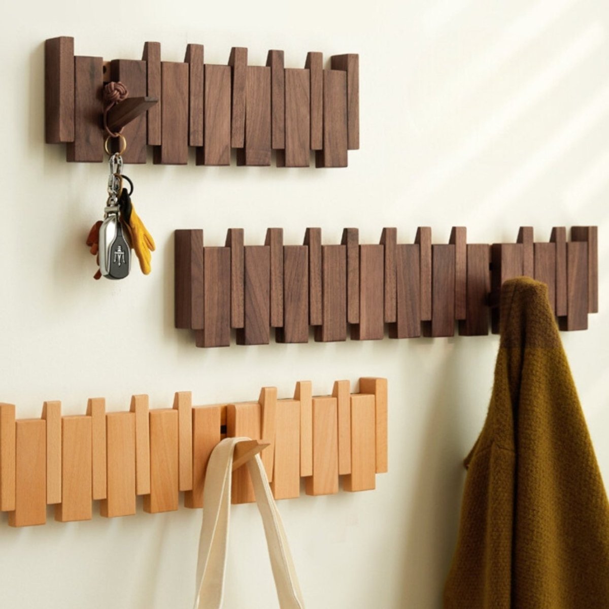 Handcrafted Wooden Piano Coatrack – Luxury Wall-Mounted Design