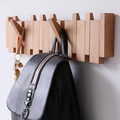 Handcrafted Wooden Piano Coatrack – Luxury Wall-Mounted Design