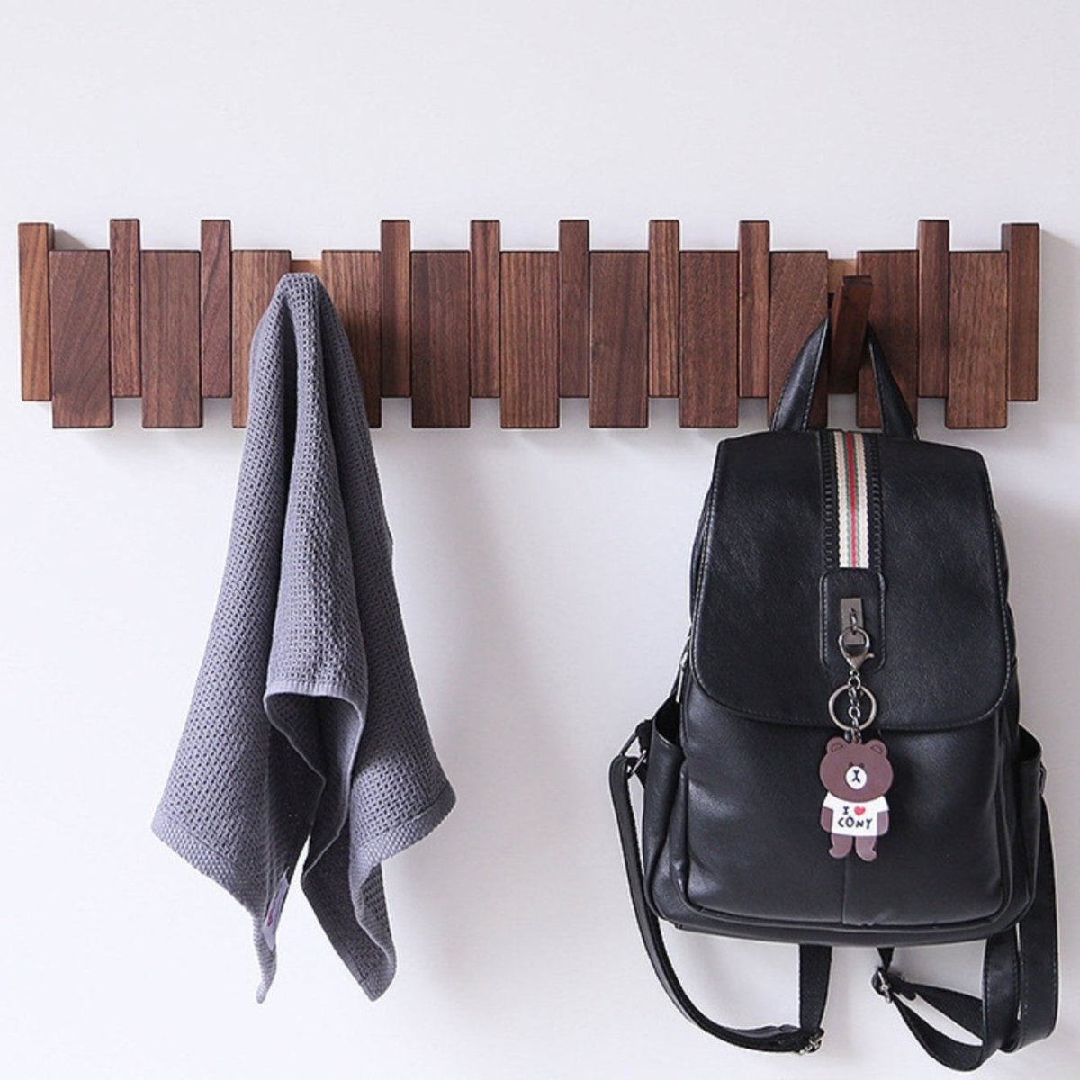 Handcrafted Wooden Piano Coatrack – Luxury Wall-Mounted Design