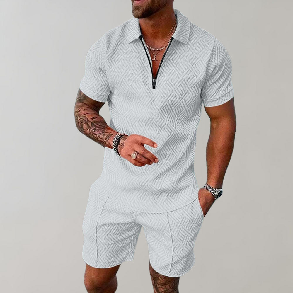 Hugo summer set for men | Fashionable polo shirt with comfortable shorts