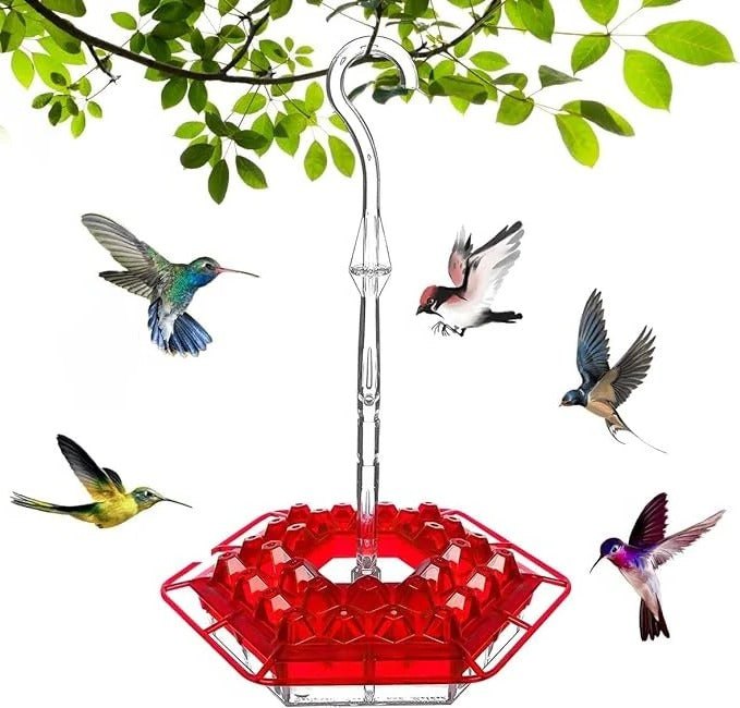 Ant Proof Hummingbird Feeder, Outdoor Hanging Perch